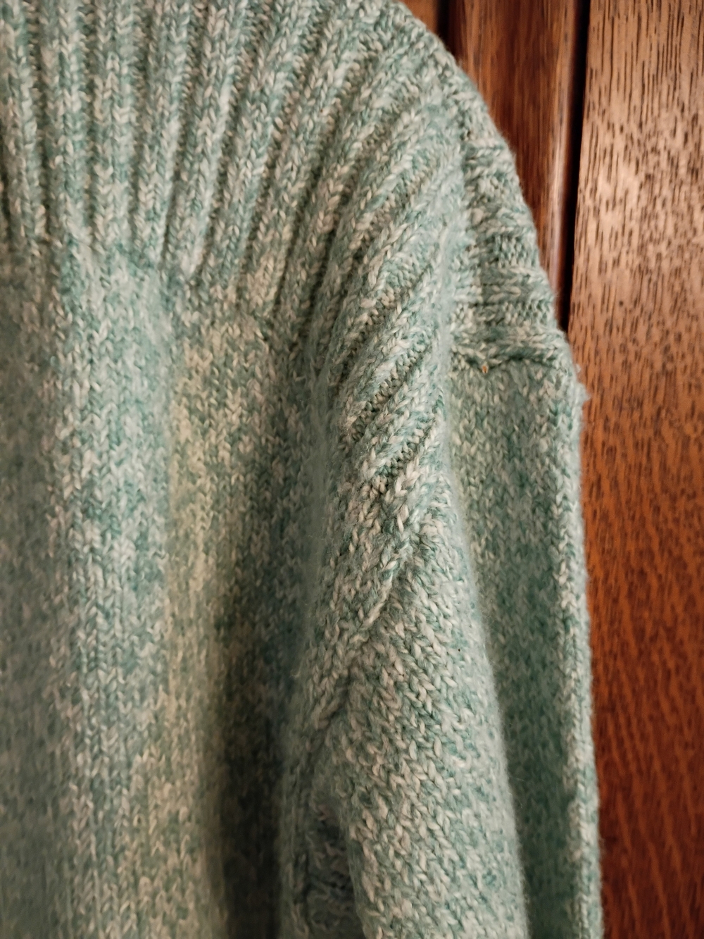 Cozy Rib-Trim Boatneck Sweater - Light Mint Green, NWT, Medium - Picture 5 of 8